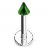 Piercing micro-labret acry 12 - Basket pointe verte
