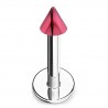 Piercing micro-labret acry 12 - Basket pointe rose