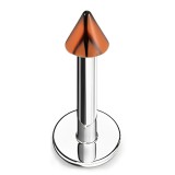 Piercing micro-labret acry 12 - Basket pointe marron