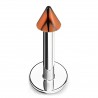 Piercing micro-labret acry 12 - Basket pointe marron