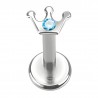 Piercing micro-labret 44 - Couronne cristal bleu-clair