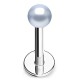 Piercing labret acrylique 12 - Perle bleu-clair