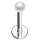 Piercing micro-labret acry 47 - Perle brillante blanche