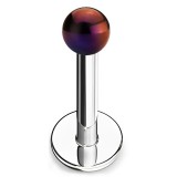 Piercing micro-labret acry 47 - Perle brillante noire
