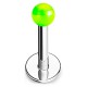 Piercing micro-labret acry 47 - Perle brillante vert-pomme