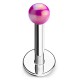 Piercing micro-labret acry 47 - Perle brillante lilas