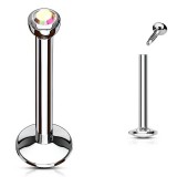 Piercing micro-labret 17 - Cristal aurora pas de vis interne