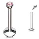 Piercing micro-labret 17 - Cristal rose pas de vis interne