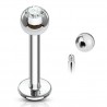 Piercing micro-labret 79 - 1mm cristal transparent