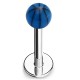 Piercing micro-labret acry 10 - Basket boule bleue