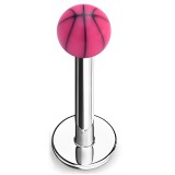 Piercing micro-labret acry 10 - Basket boule rose