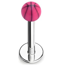 Piercing micro-labret acry 10 - Basket boule rose