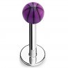 Piercing micro-labret acry 10 - Basket boule lilas
