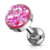 Cartilage hélix, tragus 218 - Druzy stone rose