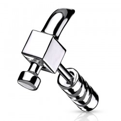 Cartilage hélix, tragus 44 - Marteau gris