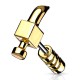 Cartilage hélix, tragus 44 - Marteau gold-ip jaune