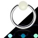 Piercing micro-bcr 26 - Boule fluorescente blanche
