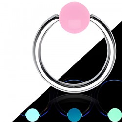Piercing micro-bcr 26 - Boule fluorescente rose