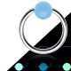 Piercing micro-bcr 26 - Boule fluorescente bleu-clair