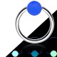 Piercing micro-bcr 26 - Boule fluorescente bleue