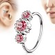 Piercing micro-bcr 192 - Trois zircones ronds roses