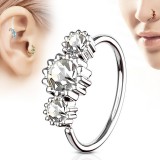 Piercing micro-bcr 192 - Trois zircones ronds transparents