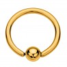 Piercing micro-bcr 02 - Plaqué-or jaune boule