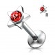 Piercing micro-labret 31 - Cristal étoile rouge