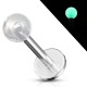 Piercing micro-labret acry 03 - Boule fluorescente transparente