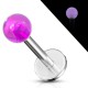Piercing micro-labret acry 03 - Boule fluorescente lilas