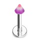 Piercing micro-labret acry 13 - Spider pointe lilas et rose