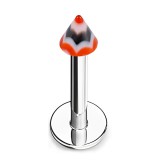 Piercing micro-labret acry 13 - Spider pointe rouge et noire