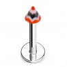 Piercing micro-labret acry 13 - Spider pointe rouge et noire