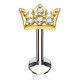 Piercing micro-labret 107 - Couronne jaune et strass
