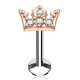 Piercing micro-labret 107 - Couronne rose et strass