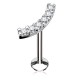Piercing micro-labret 113 - Ligne de strass courbe grise