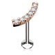 Piercing micro-labret 113 - Ligne de strass courbe rose