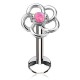 Piercing micro-labret 101 - Fleur opalite rose