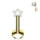 Piercing micro-labret 111 - Jaune zircone étoile
