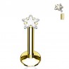 Piercing micro-labret 111 - Jaune zircone étoile