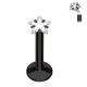 Piercing micro-labret 111 - Noir zircone étoile