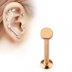 Piercing micro-labret 94 - Cercle plat rose