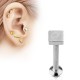 Piercing micro-labret 95 - Carré plat gris