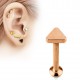 Piercing micro-labret 96 - Triangle plat rose