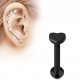 Piercing micro-labret 46 - Anodisé titane noir coeur