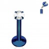 Piercing micro-labret 16 - PVD bleu cristal transparent