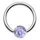 Piercing micro-bcr 25 - Boule paillettes bleues