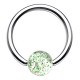 Piercing micro-bcr 25 - Boule paillettes vertes