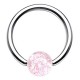 Piercing micro-bcr 25 - Boule paillettes roses