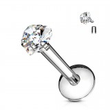 Piercing micro-labret 59 - Cristal cœur transparent